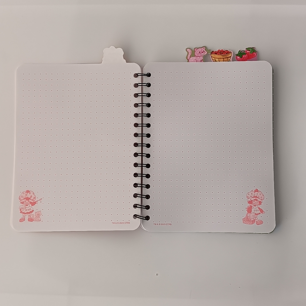 NEW Strawberry Shortcake Spiral Bound Notebook Bullet Journal Tabs 6" by 8" - Picture 9 of 10